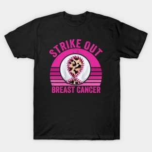 Strike Out Breast Cancer Baseball Fight Awareness Men Women T-Shirt